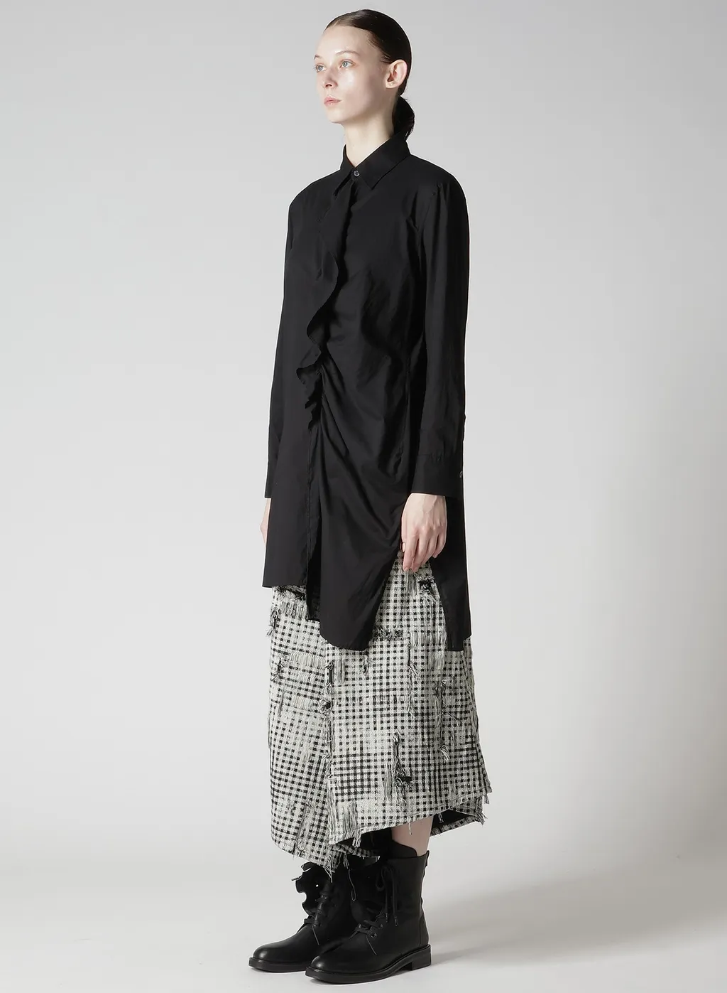 Cotton Lawn Frill Shirt