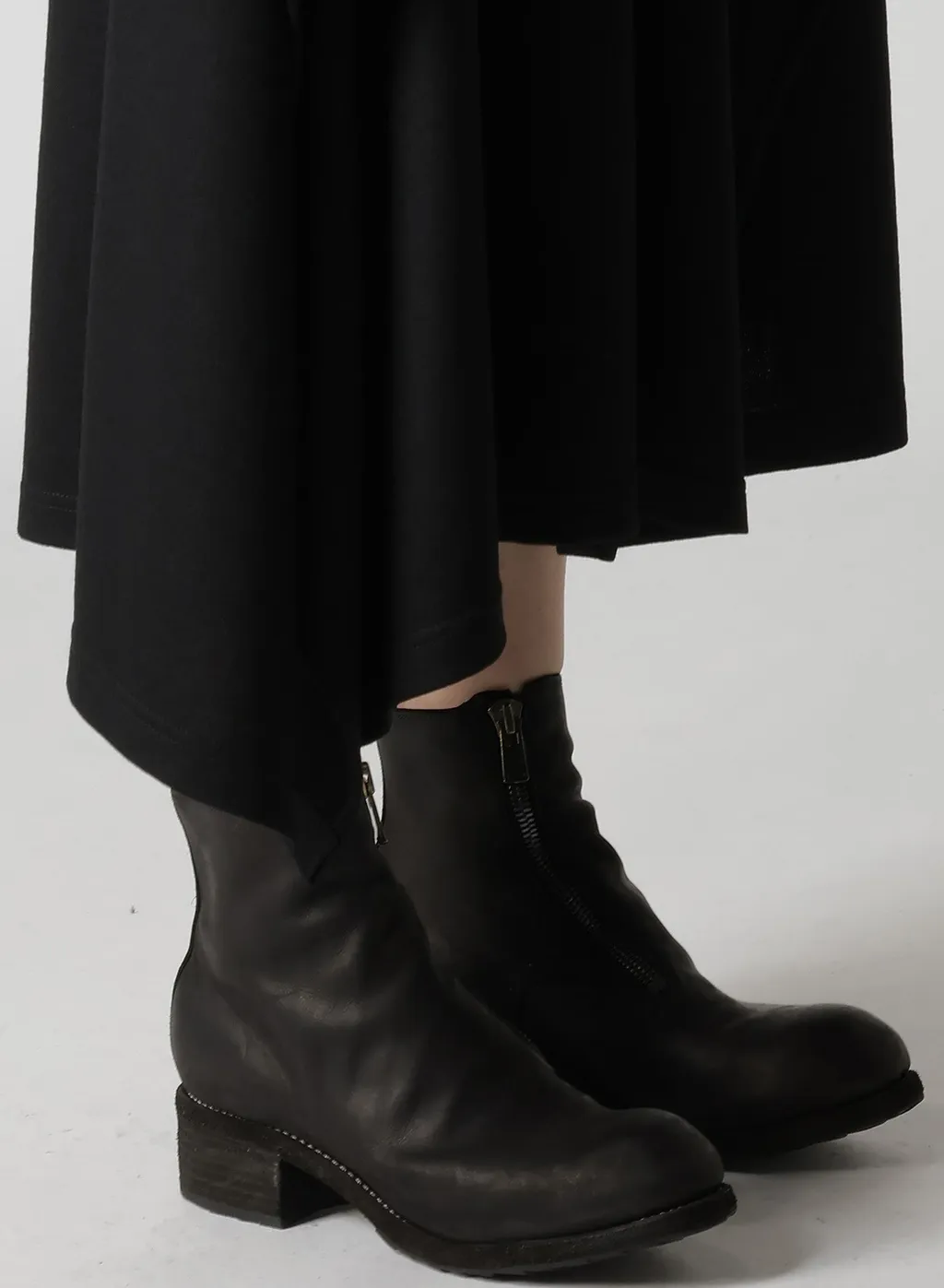 Washable Wool Draped Shirt Dress