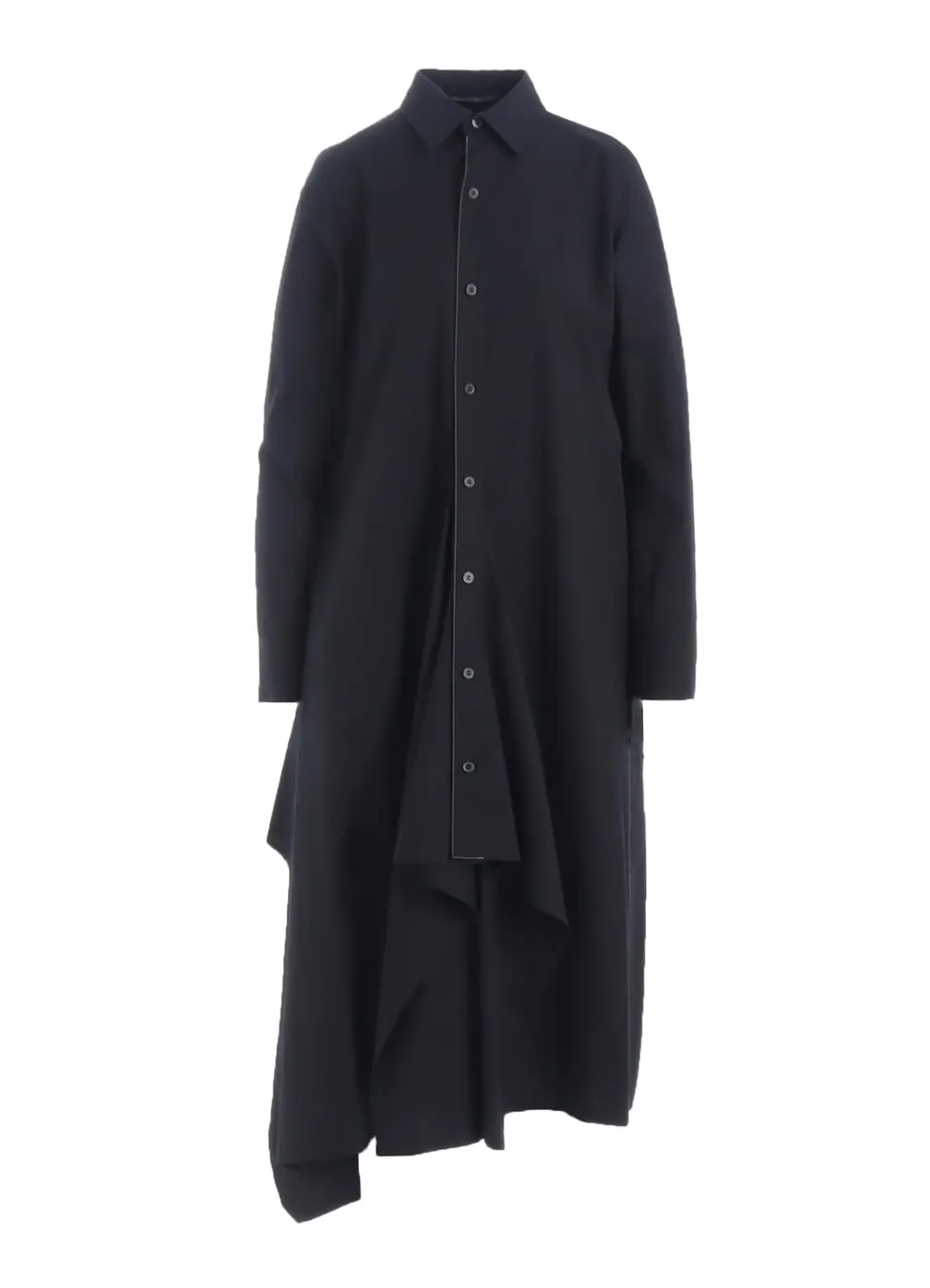Cotton Broad Draped Shirt Dress