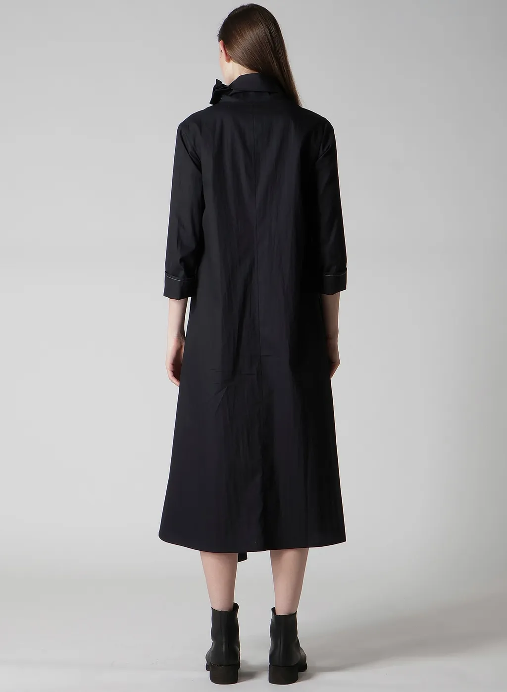 Cotton Broad Draped Neck Dress