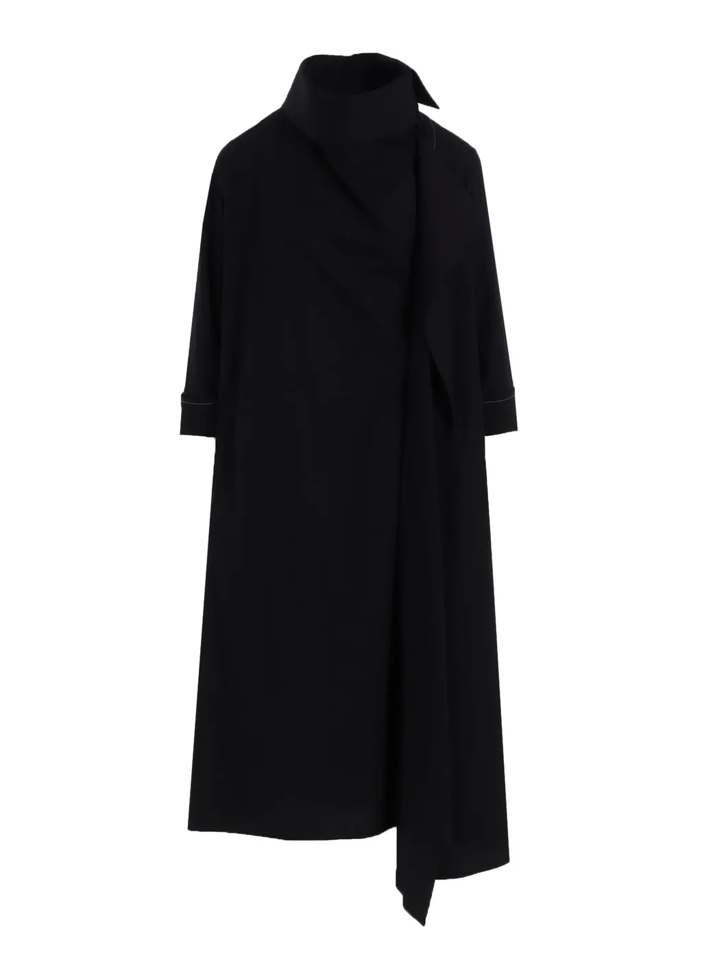 Cotton Broad Draped Neck Dress