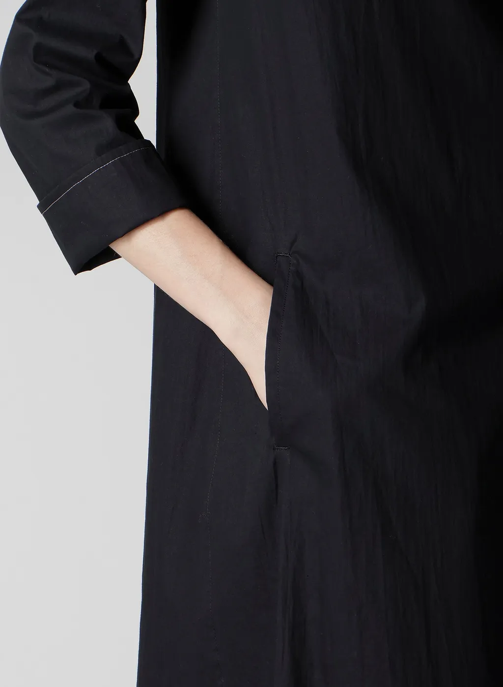 Cotton Broad Draped Neck Dress