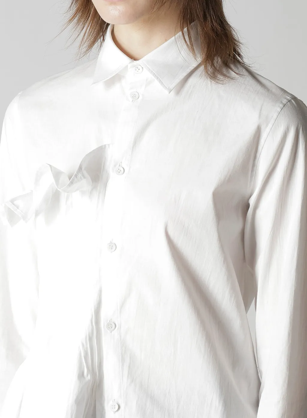 Cotton Broad R Front Pintuck Blouse