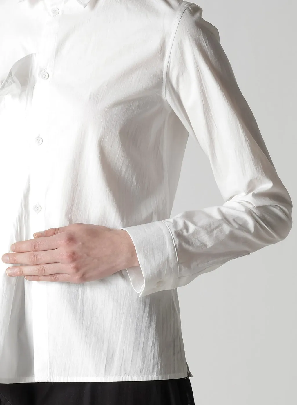 Cotton Broad R Front Pintuck Blouse