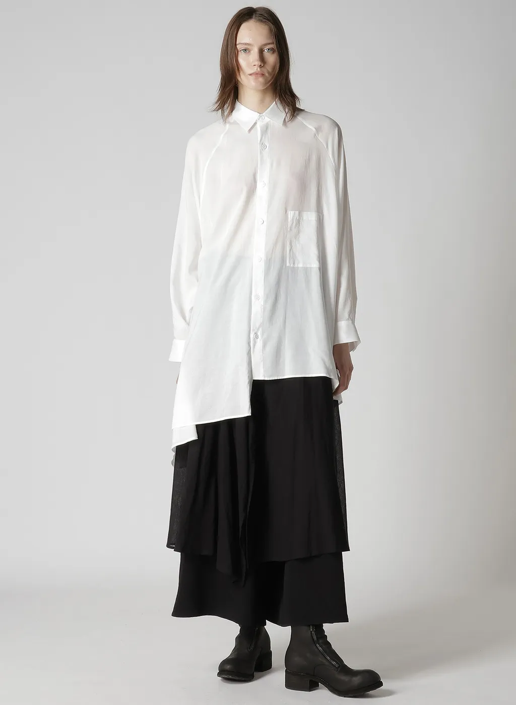 Cellulose Lawn Raglan Long Slv Blouse