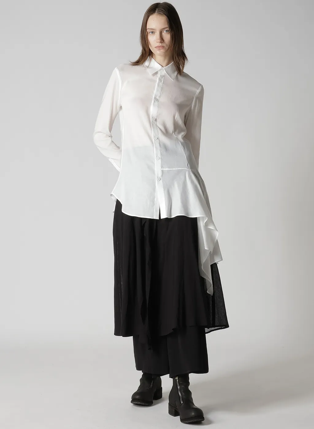 Cellulose Lawn L Draped Blouse