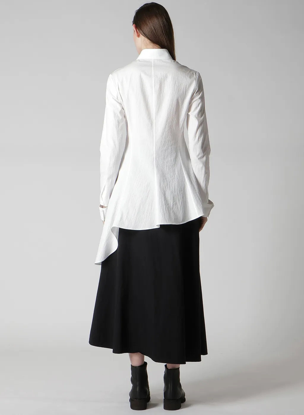Cotton Broad L Draped Blouse