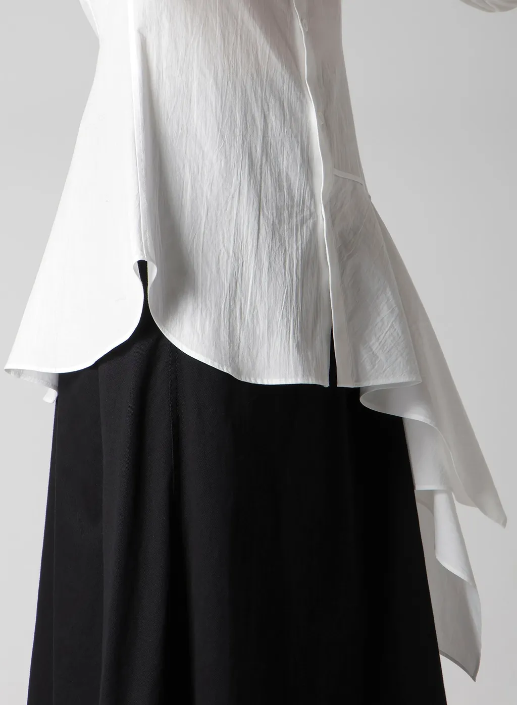 Cotton Broad L Draped Blouse