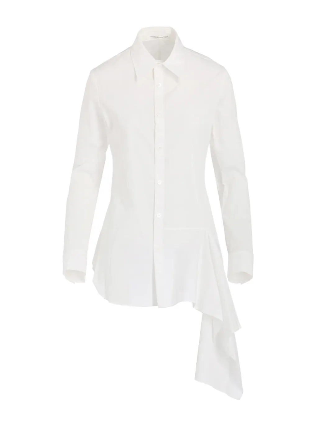 Cotton Broad L Draped Blouse