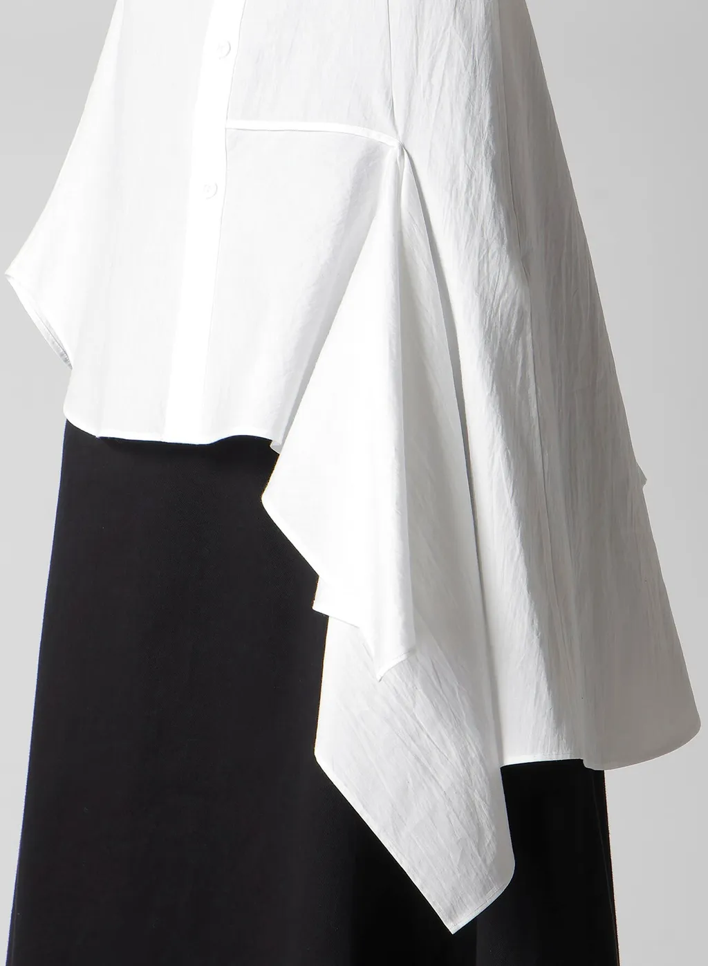 Cotton Broad L Draped Blouse