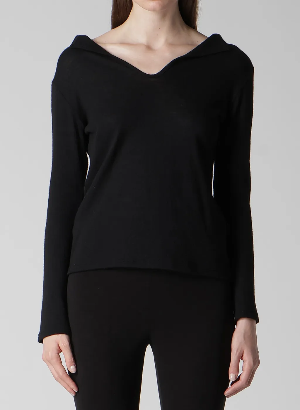 Airy Spun Light Milled Backside Lace Up T-Shirt