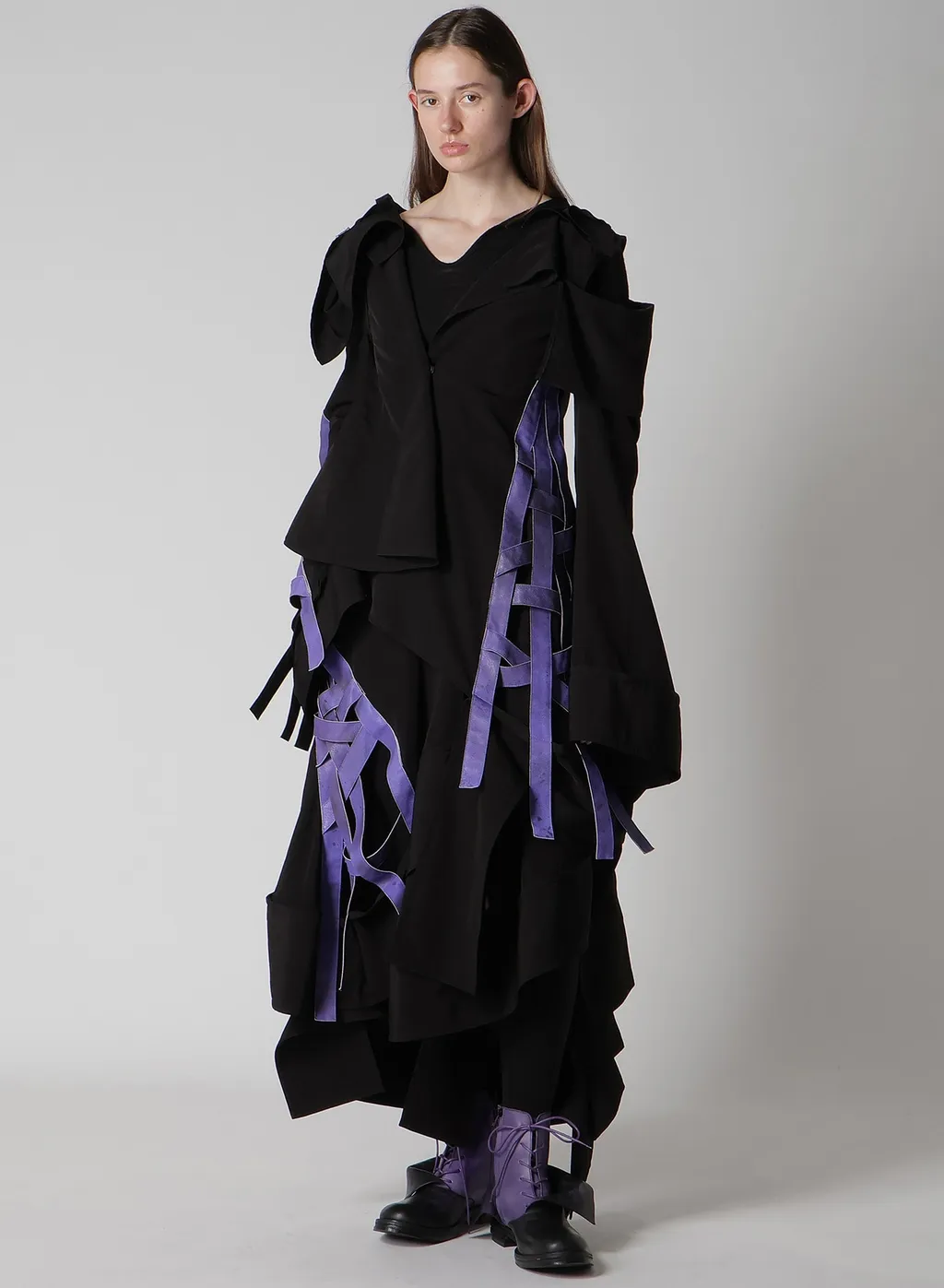 Airy Spun Light Milled Backside Lace Up T-Shirt