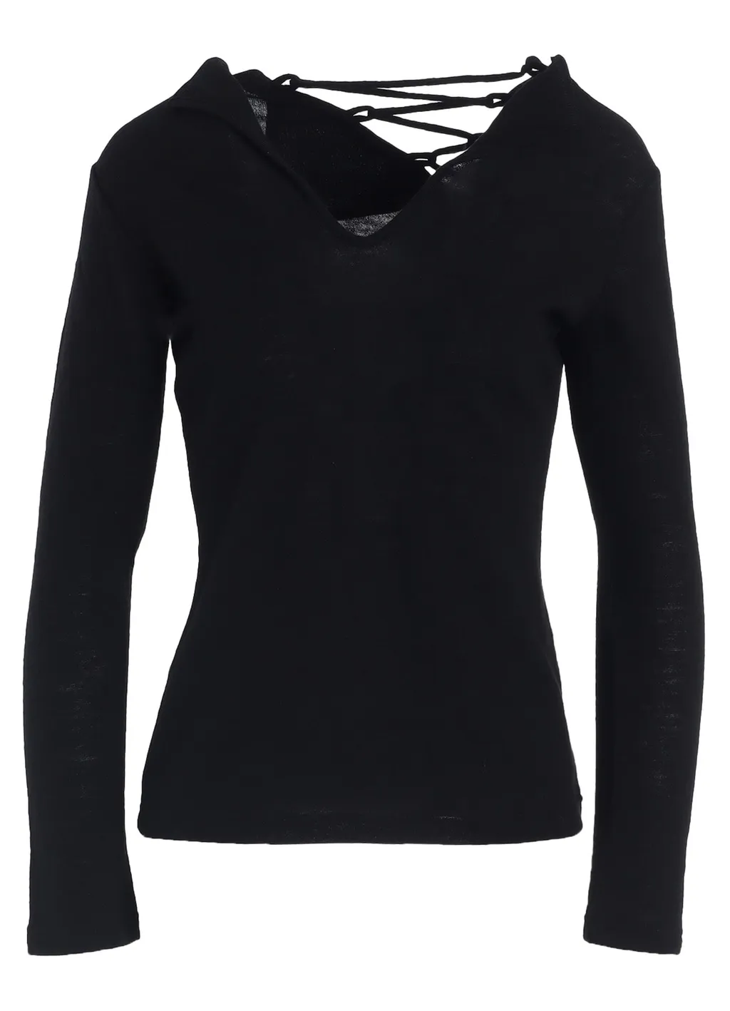 Airy Spun Light Milled Backside Lace Up T-Shirt