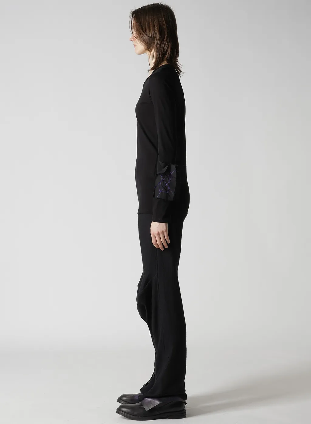 Cotton Single Jersey R Motif Long T-Shirt