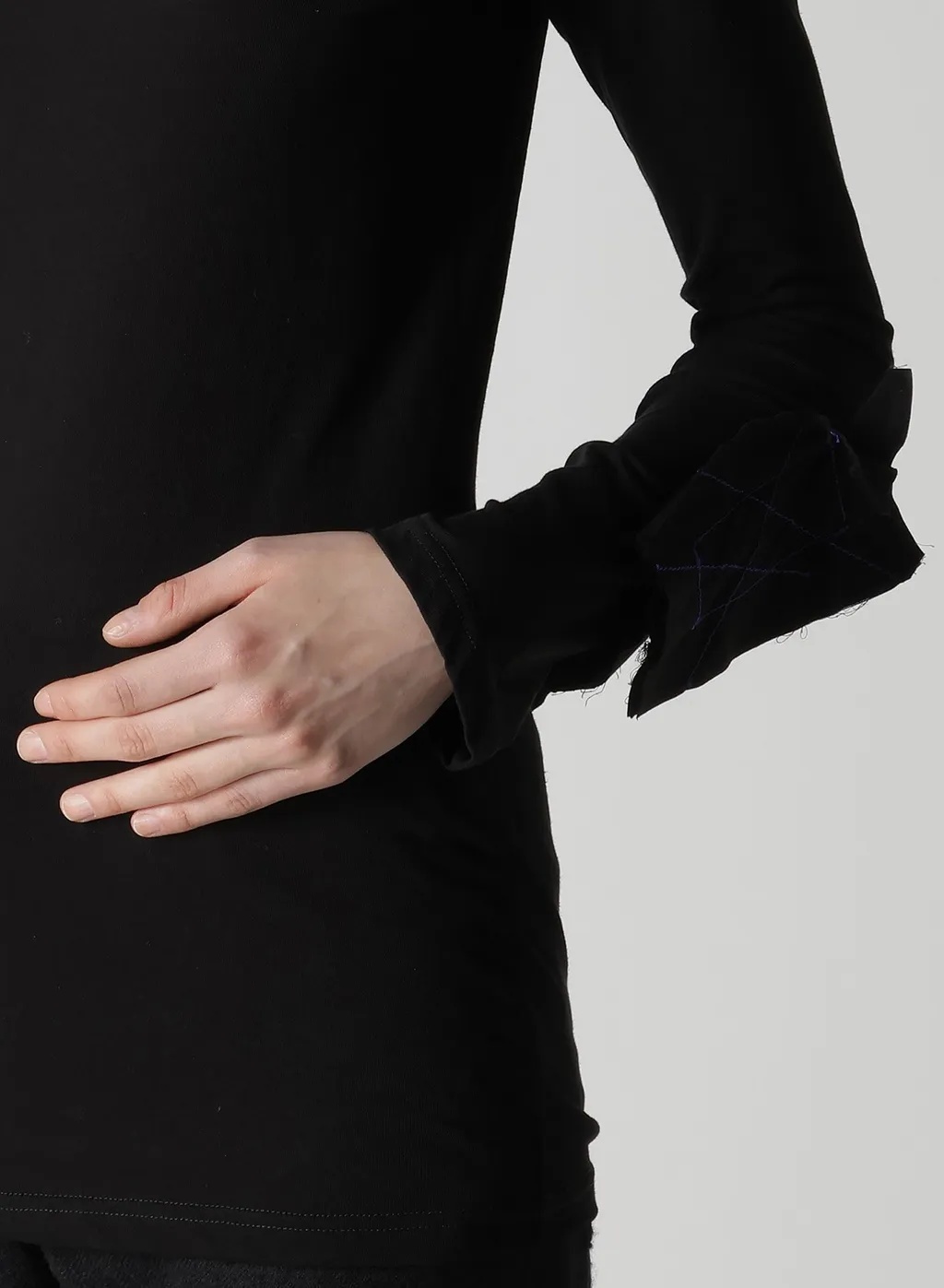 Cotton Single Jersey R Motif Long T-Shirt