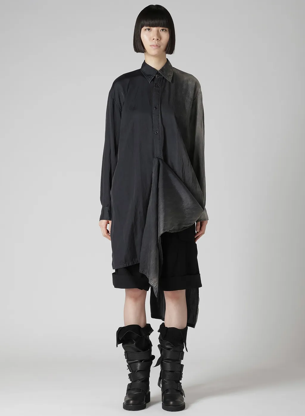 Cu/C Bleached Satin Knot Detail Blouse