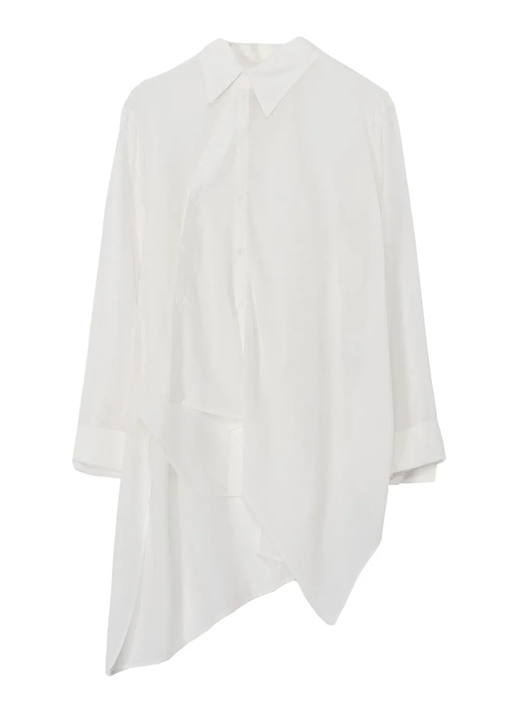 Cu/Mo Kersey Unbalance Draped Blouse