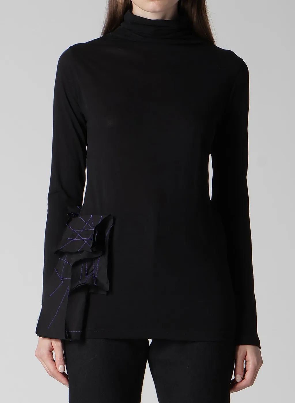 Cotton Single Jersey Highneck Long T C