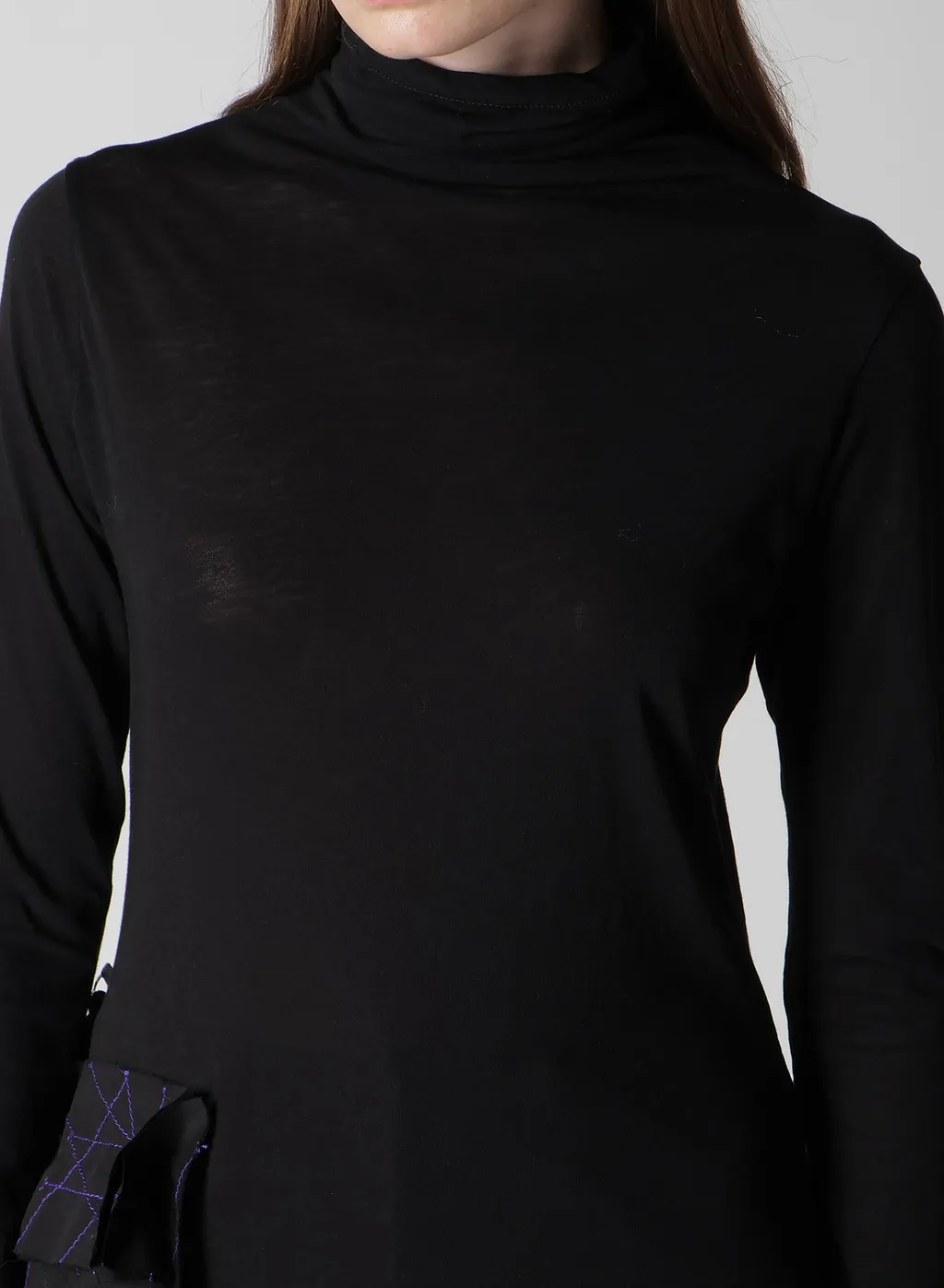 Cotton Single Jersey Highneck Long T C