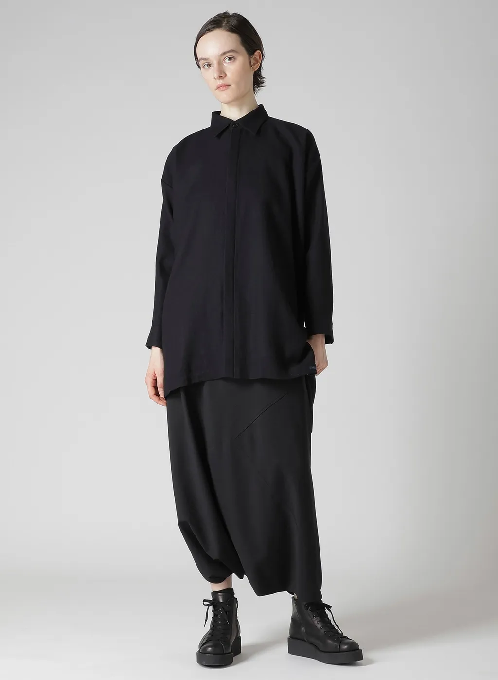 Wool Viyella Double Placket Blouse