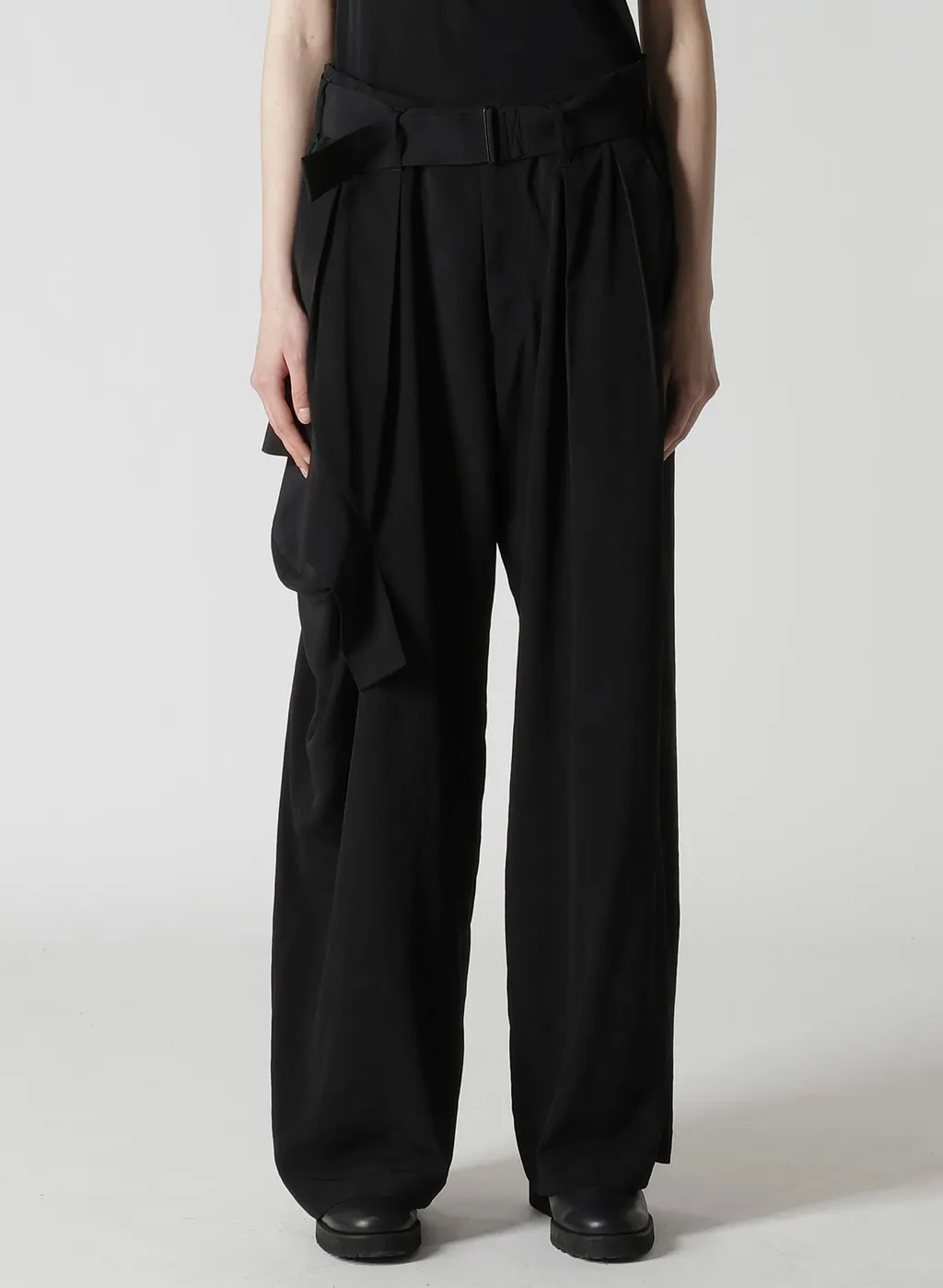 Ta/Pe Crepe De Chine R Draped Wide Pants