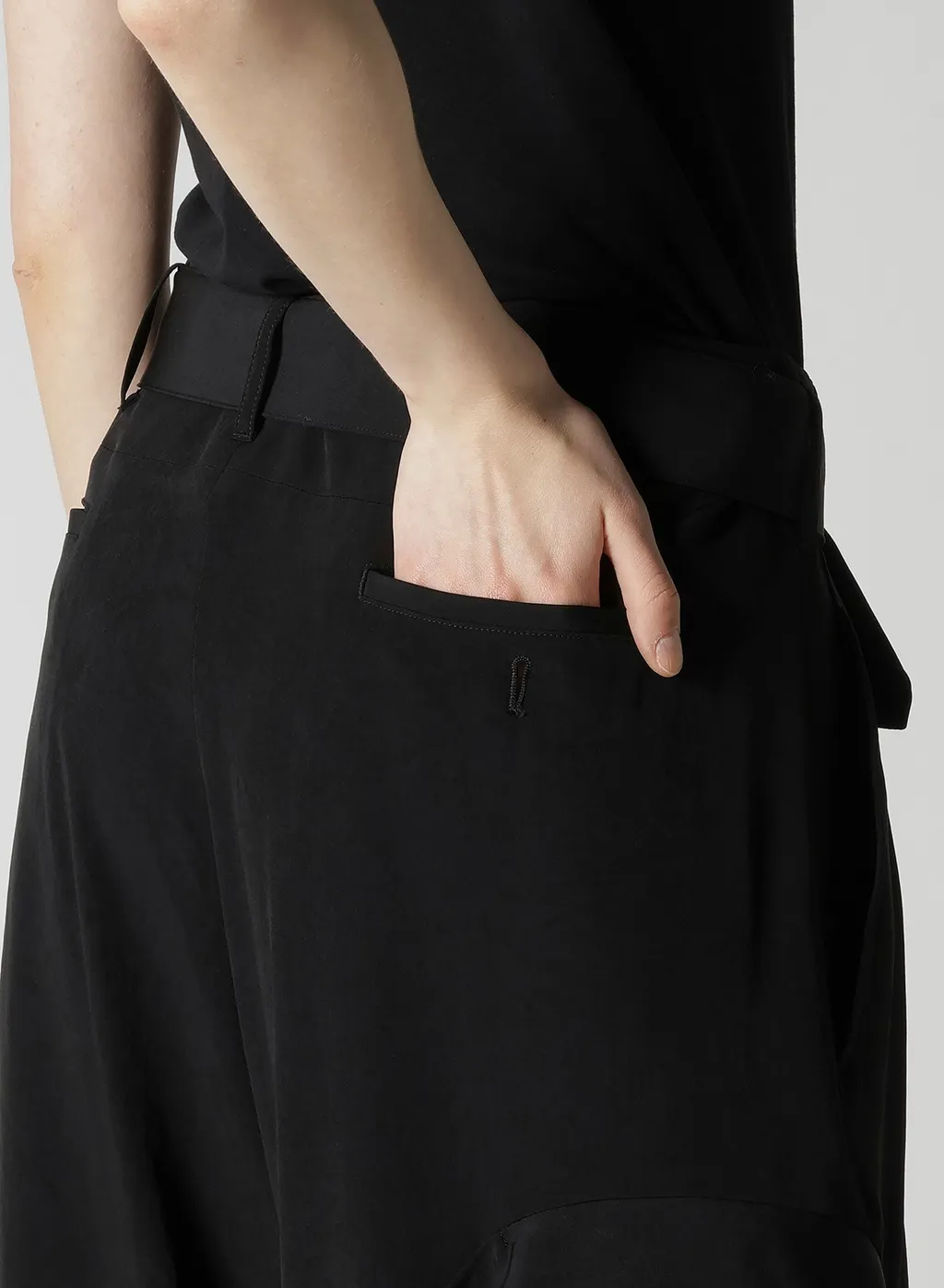 Ta/Pe Crepe De Chine R Draped Wide Pants