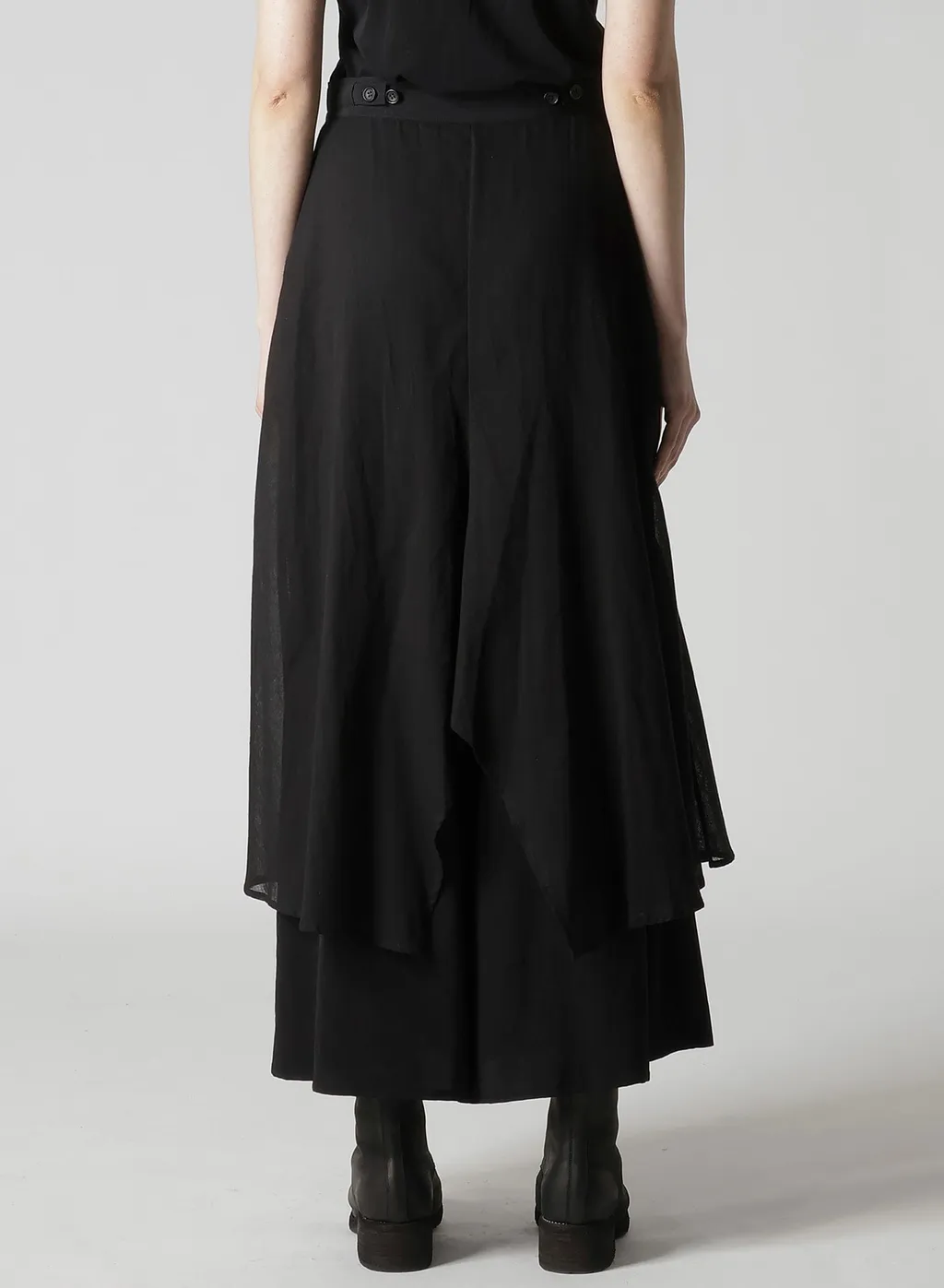 Ta/Pe Crepe De Chine 2 Layered Flare Pants