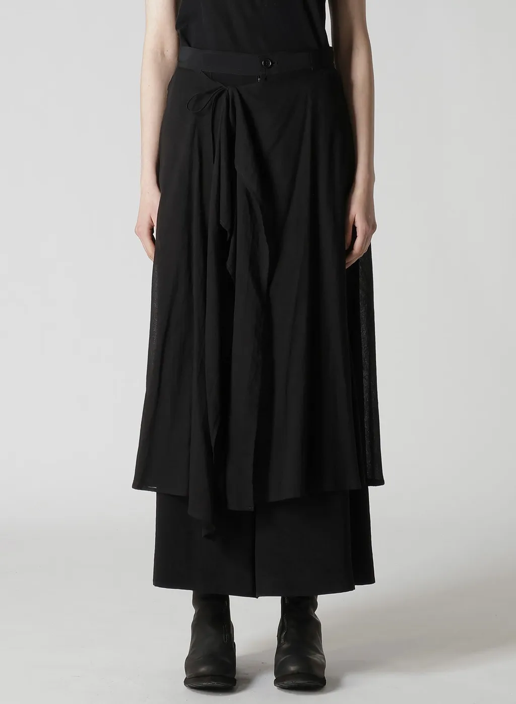 Ta/Pe Crepe De Chine 2 Layered Flare Pants