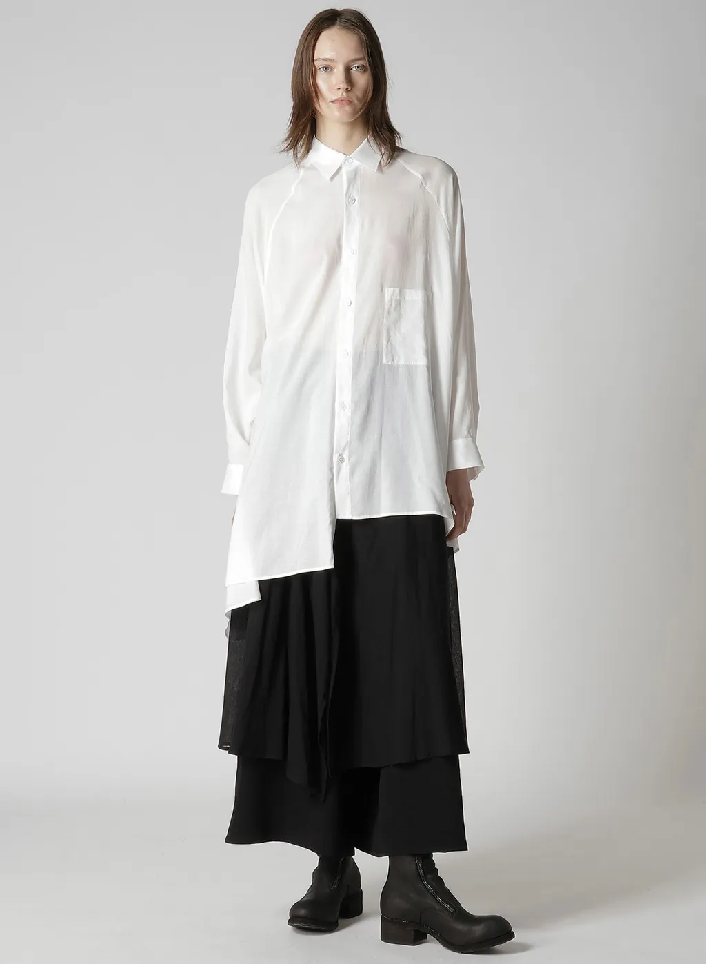 Ta/Pe Crepe De Chine 2 Layered Flare Pants