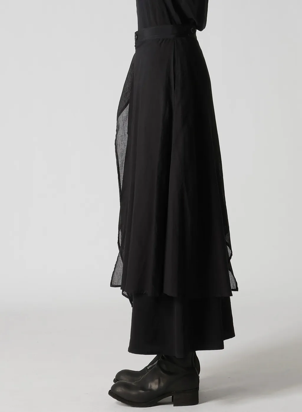 Ta/Pe Crepe De Chine 2 Layered Flare Pants