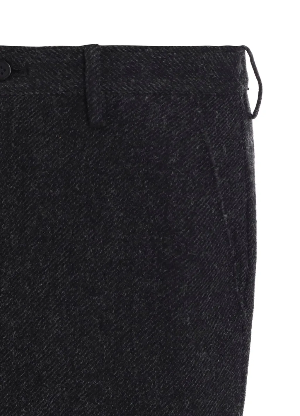 Tweed Cloth Cuffed Hem Pants