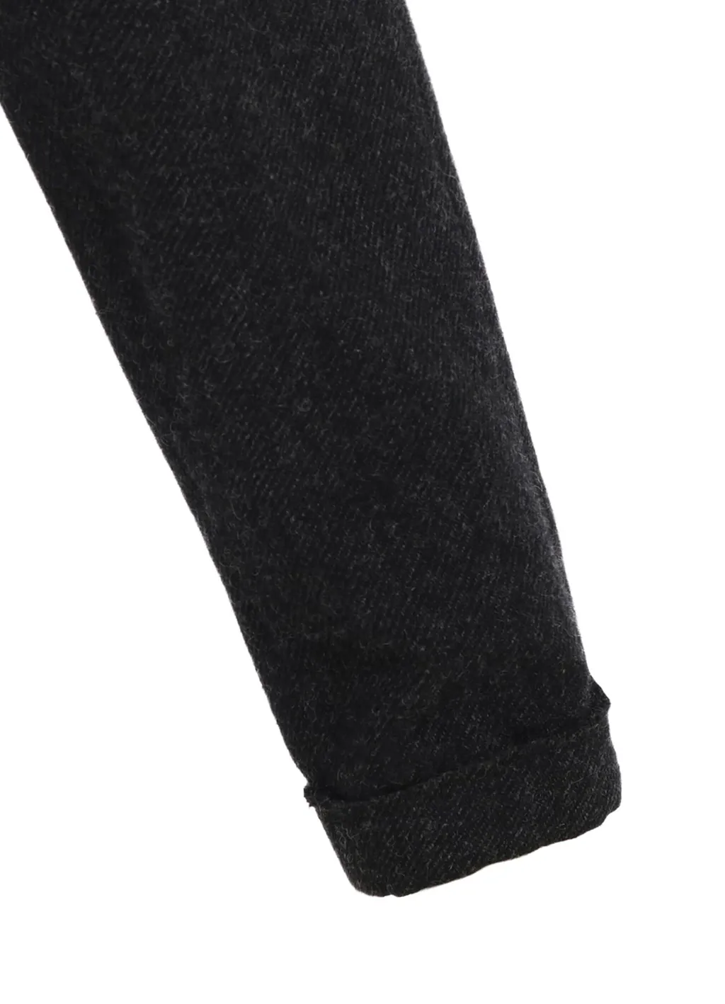 Tweed Cloth Cuffed Hem Pants