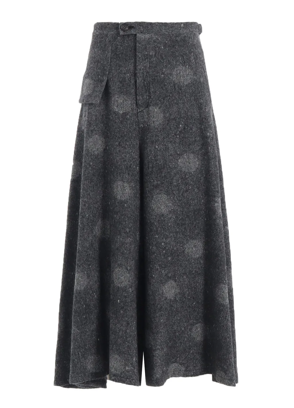 Wool Shadow Dot Flare Pants