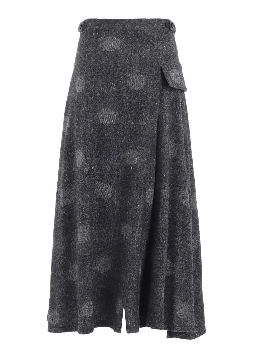 Wool Shadow Dot Flare Pants
