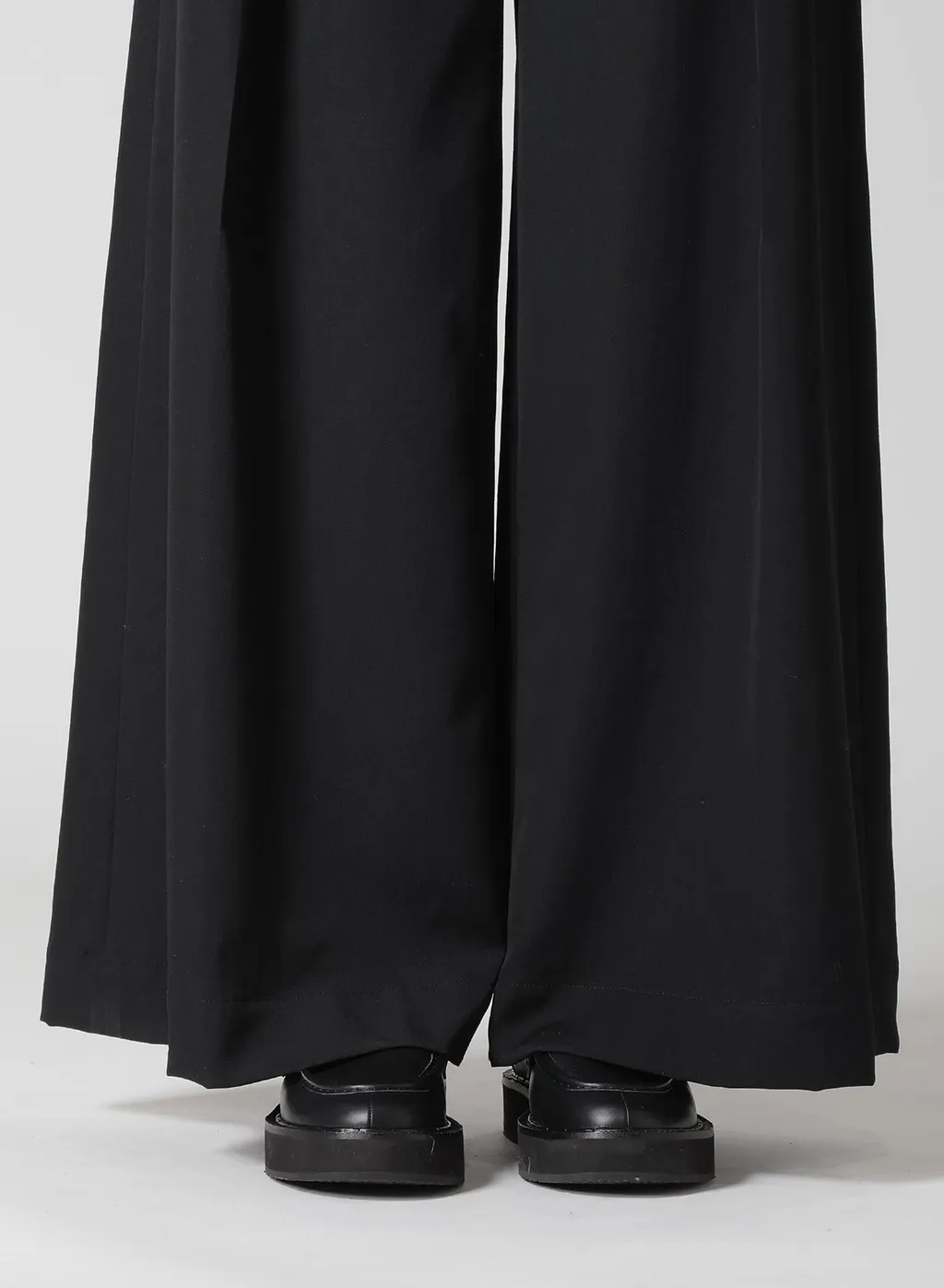 Gabardine Layered-Like Wide Pants