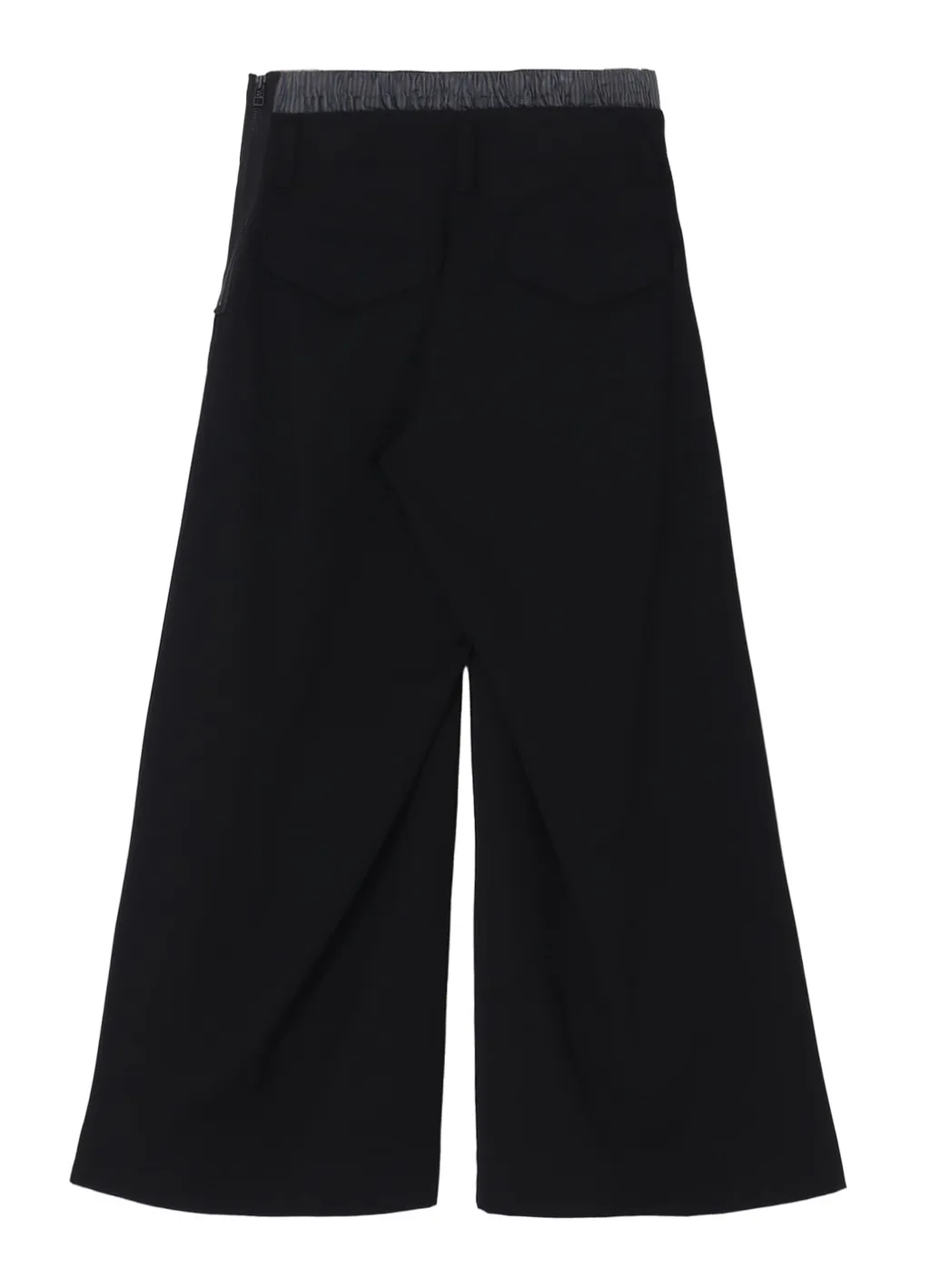 Gabardine Layered-Like Wide Pants