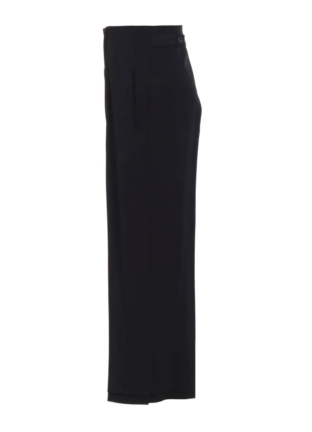 Wool Gabardine Vent Wide Pants