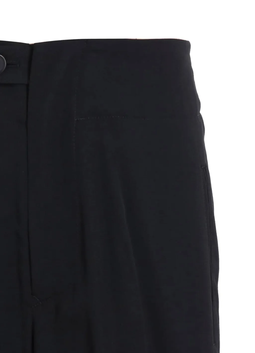 Wool Gabardine Vent Wide Pants