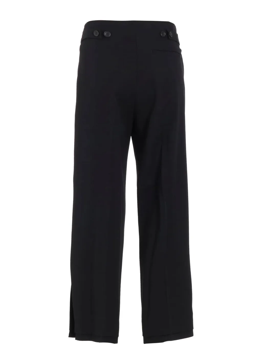 Wool Gabardine Vent Wide Pants