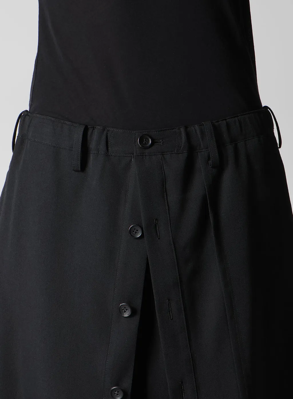 Gabardine F Button Wrap Pants