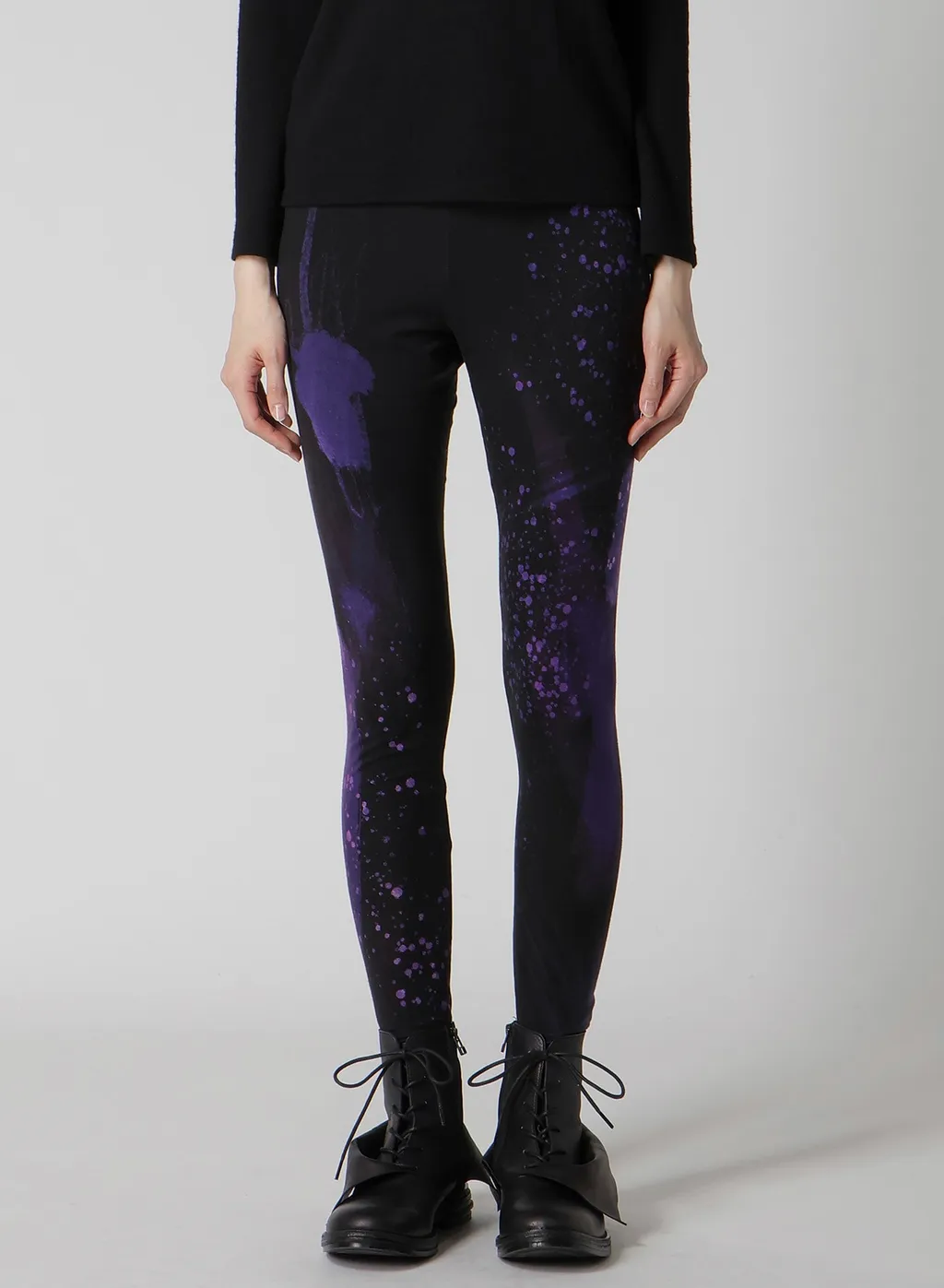 Purple B Pattern Basic Leggings