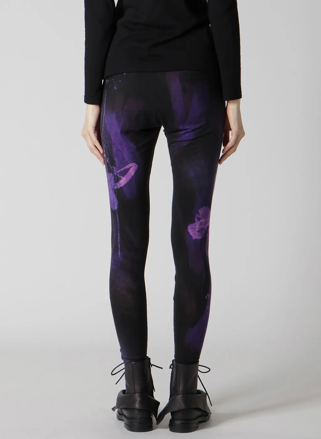 Purple B Pattern Basic Leggings