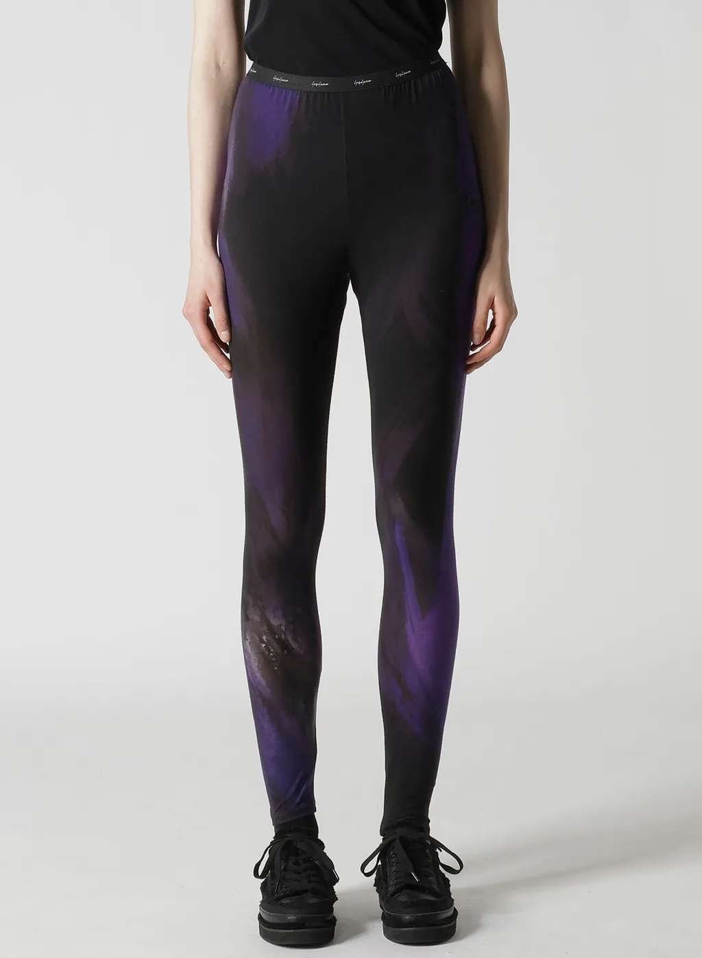 Purple D Pattern Basic Leggings