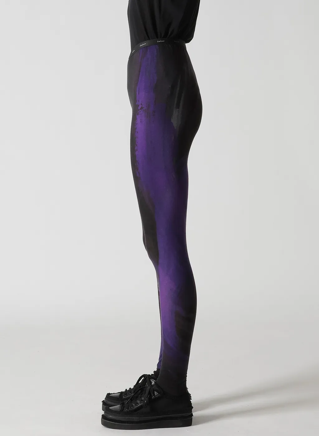 Purple D Pattern Basic Leggings