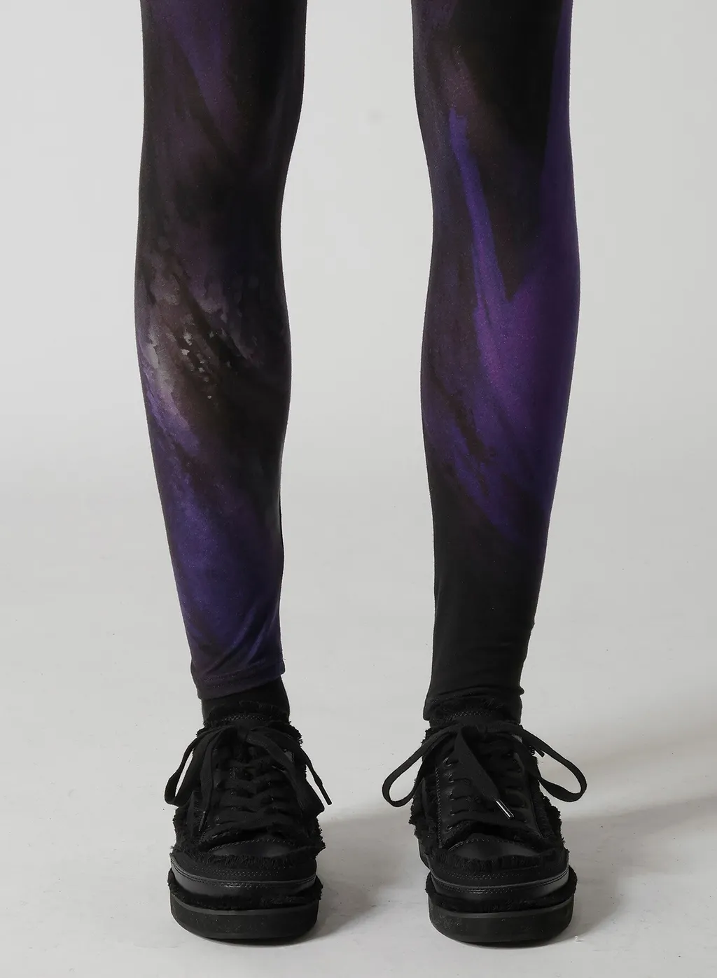 Purple D Pattern Basic Leggings