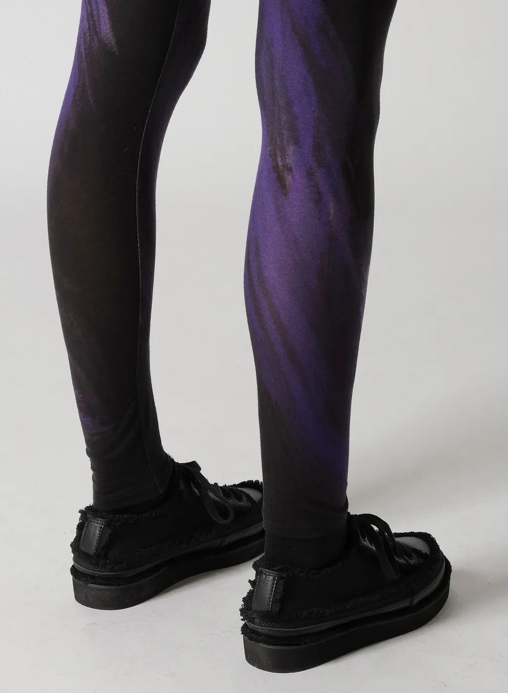 Purple D Pattern Basic Leggings