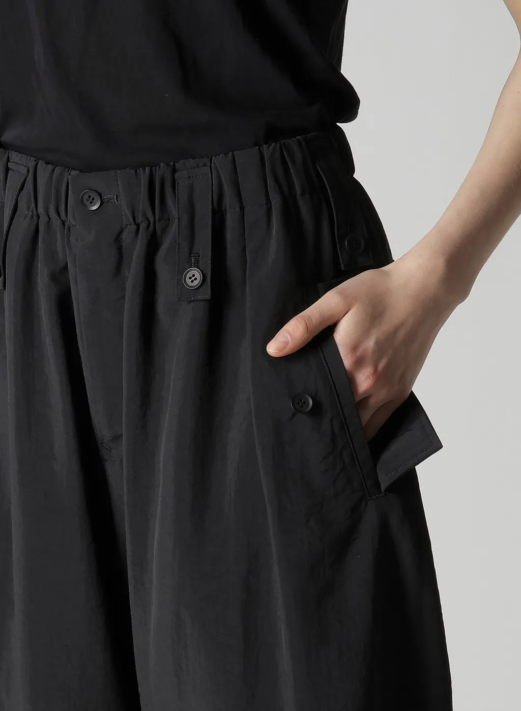 Ny/Si Taffeta Flap D Wide Pants