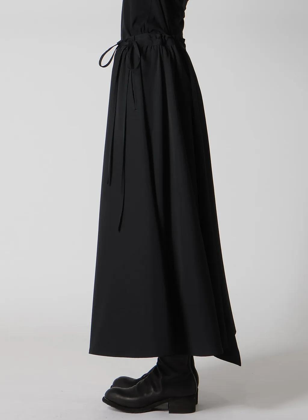 Gabardine L Gathered Flare Skirt