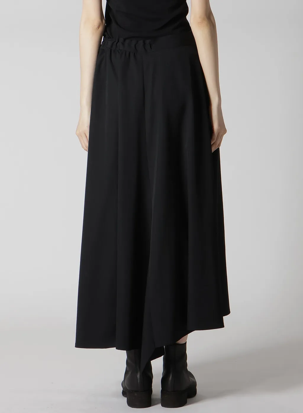 Gabardine L Gathered Flare Skirt