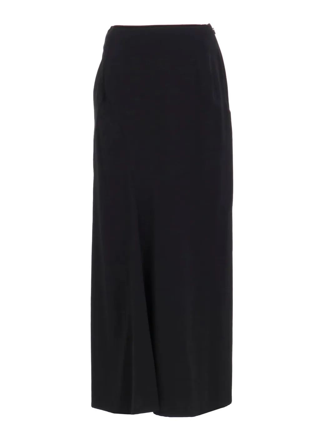 Wool Gabardine Diagonal Cutting Long Skirt